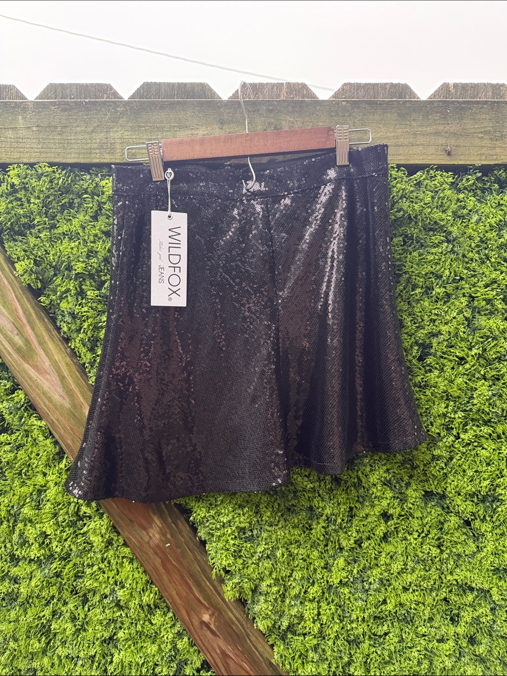 Wildfox Black Sequin Circle Skirt NWT